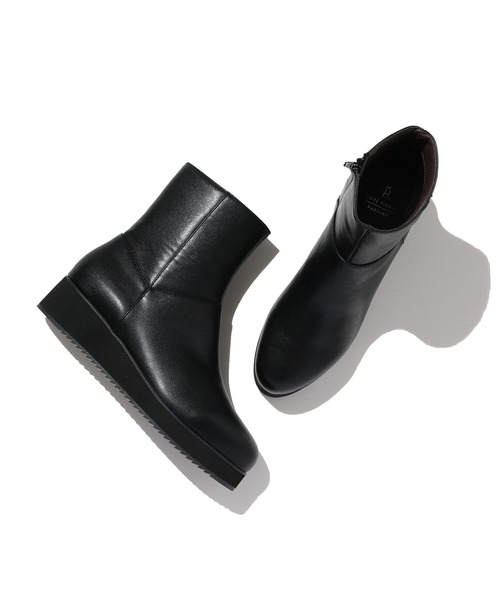 ROPE' PICNIC（ロペピクニック）の「【軽量】プラットフォームブーツ（ブーツ・レディース・ブラック/ダークブラウン・S/M/L）」の12枚目の写真