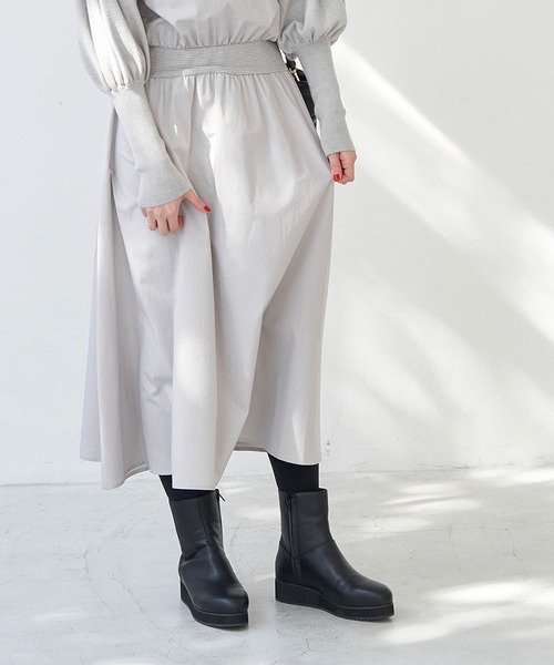 ROPE' PICNIC（ロペピクニック）の「【軽量】プラットフォームブーツ（ブーツ・レディース・ブラック/ダークブラウン・S/M/L）」の9枚目の写真