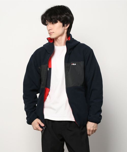 FILA（フィラ）の「フィラ FILA Mリバーシブルウインドジャケット（その他アウター・メンズ・ブラック/レッド・L/M/S/LL/3L）」の4枚目の写真