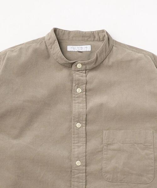 UNITED ARROWS LTD. OUTLET(ユナイテッドアローズアウトレット)の「<A DAY IN THE LIFE>コーデュロイ バンドカラーシャツ(シャツ/ブラウス・メンズ・ダークブラウン/オフホワイト/ナチュラル・S/M/L)」の5枚目の写真