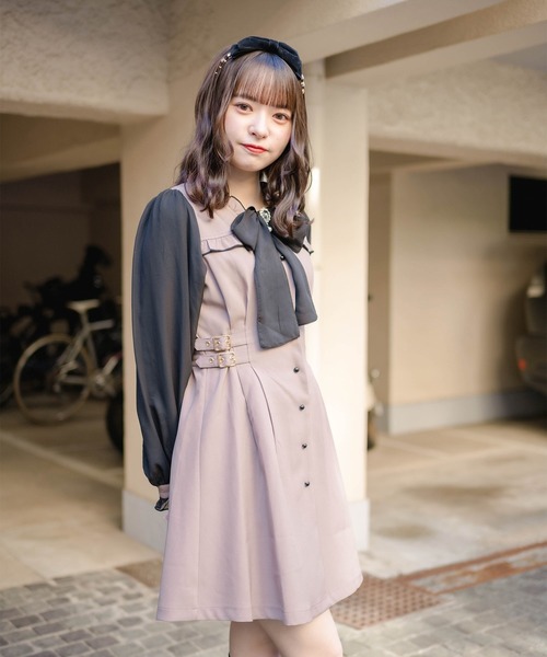 ROJITA（ロジータ）の「BIGリボン配色ワンピース（ワンピース）」 - WEAR