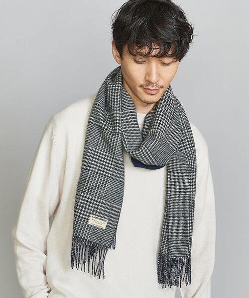 BEAUTY&YOUTH UNITED ARROWS（ビューティーアンドユースユナイテッドアローズ）の「BY カシミヤ チェック リバーシブル マフラー（マフラー・メンズ・ダークグレー/ダークブラウン・FREE）」の7枚目の写真