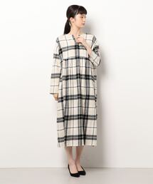 Samansa Mos2 | スキッパーチェックワンピース(ワンピース)