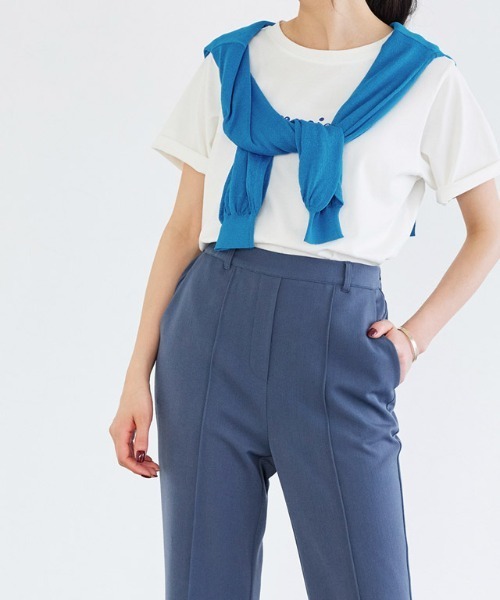 Pierrot(ピエロ)の「セミフレアパンツ(スラックス・レディース・グレー系その他/ベージュ系その他/ブルー系その他・M/L)」の18枚目の写真