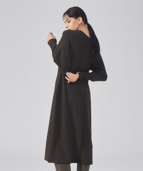 qualite（カリテ）の「カラーメランジニットワンピース（ワンピース・レディース・ブラウン/レッド・フリー）」の8枚目の写真