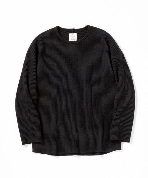 Jackman（ジャックマン）の「Waffle Under Crew（ニット/セーター・メンズ・アイボリー/オリーブドラブ・X-LARGE/LARGE/MEDIUM/SMALL）」の6枚目の写真