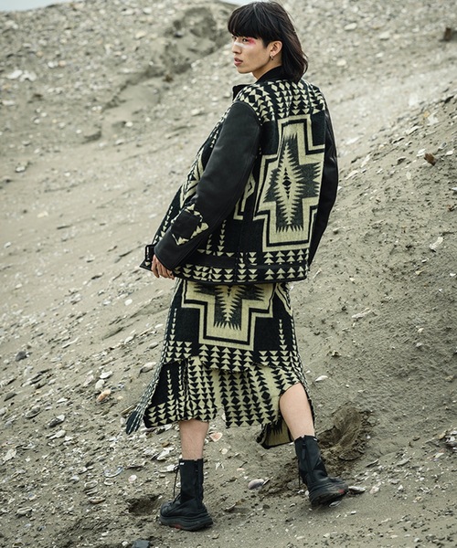 ジャケット・アウター blackmeans / GARA BLANKIE LEATHER JACKET GARA（ガラ）の「GARAxBLACKMEANS:BLANKIE LEATHER JACKET（ライダース