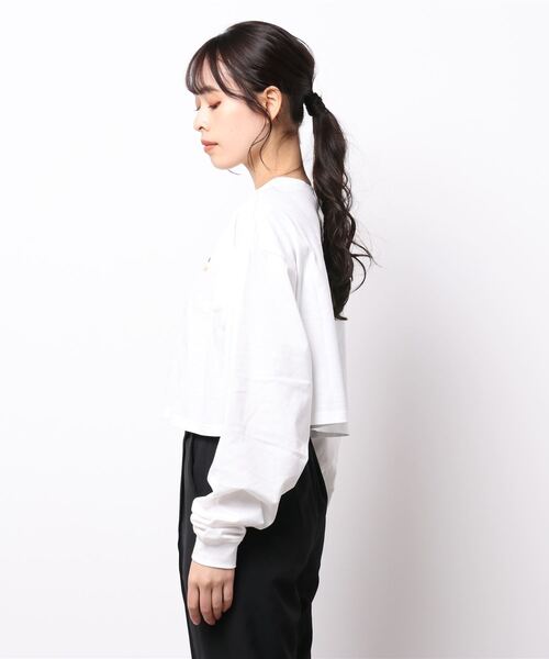 jumelle(ジュメロ)の「ロゴショートトップス(Tシャツ/カットソー・レディース・ホワイト・FREE)」の6枚目の写真