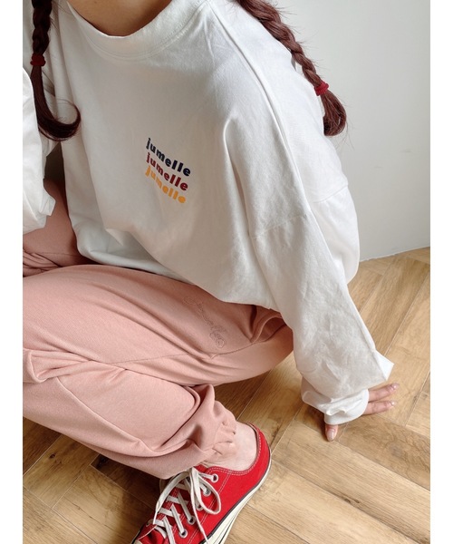 jumelle(ジュメロ)の「ロゴショートトップス(Tシャツ/カットソー・レディース・ホワイト・FREE)」の3枚目の写真