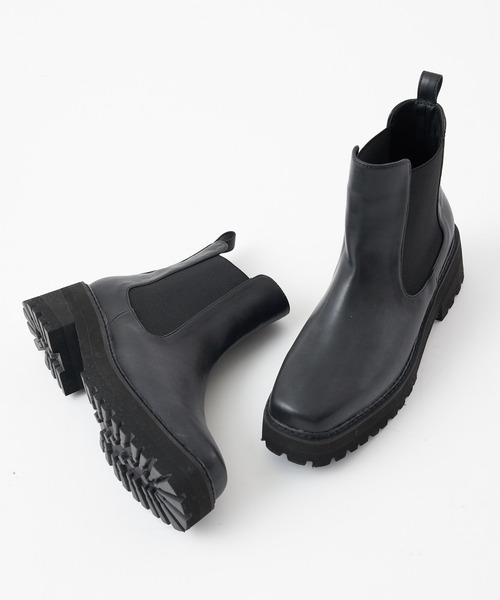 COLONY 2139（コロニートゥーワンスリーナイン）の「【マカロンFoot】チェルシーショートブーツ/サイドゴアブーツ（ブーツ・レディース・ブラック・23cm/24cm/25cm）」の3枚目の写真