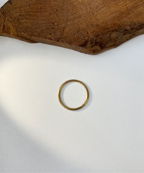 CEMONEMO(セモネモ)の「【金属アレルギー対応】 シンプル スキニーリング / サージカルステンレス 316L(リング・レディース・シルバー/ゴールド・11号/9号)」の6枚目の写真