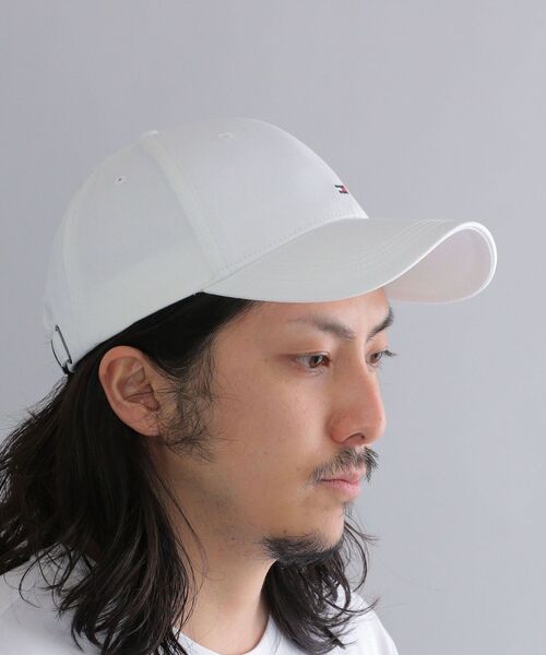 TOMMY HILFIGER（トミーヒルフィガー）の「*TOMMY HILFIGER: CLASSIC BB CAP（キャップ・メンズ・ホワイト/ネイビー/レッド・ONE SIZE）」の6枚目の写真