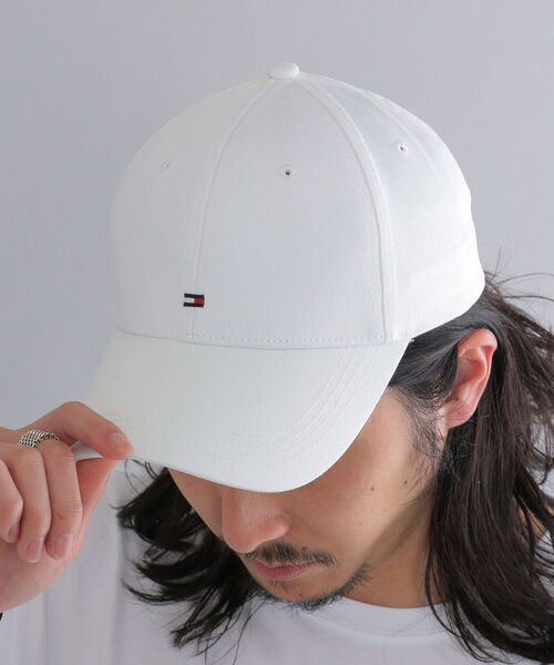TOMMY HILFIGER（トミーヒルフィガー）の「*TOMMY HILFIGER: CLASSIC BB CAP（キャップ・メンズ・ホワイト/ネイビー/レッド・ONE SIZE）」の12枚目の写真