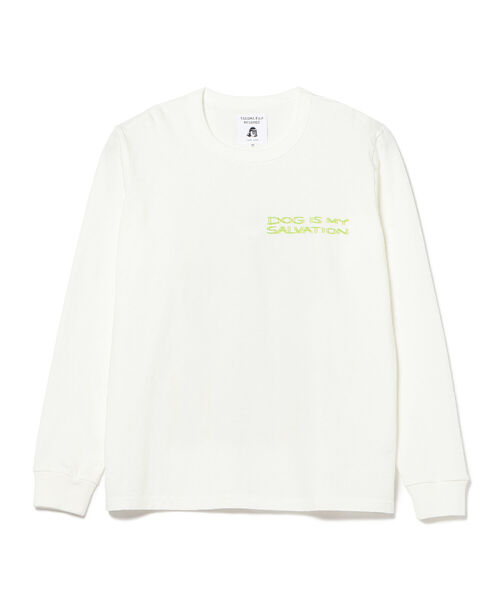 TACOMA FUJI RECORDS（タコマフジレコード）の「TACOMA FUJI RECORDS / DOG IS MY SALVATION ’22 Long Sleeve T-shirt（Tシャツ/カットソー・メンズ・ホワイト・MEDIUM/LARGE/X-LARGE）」の2枚目の写真