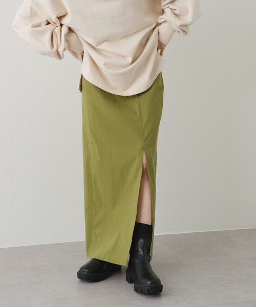 Kastane(カスタネ)の「【サイズ展開あり】スリットIラインスカート(スカート・レディース・ブラック/ネイビー/グリーン/ブルー/アイボリー・FREE/1/0)」の6枚目の写真