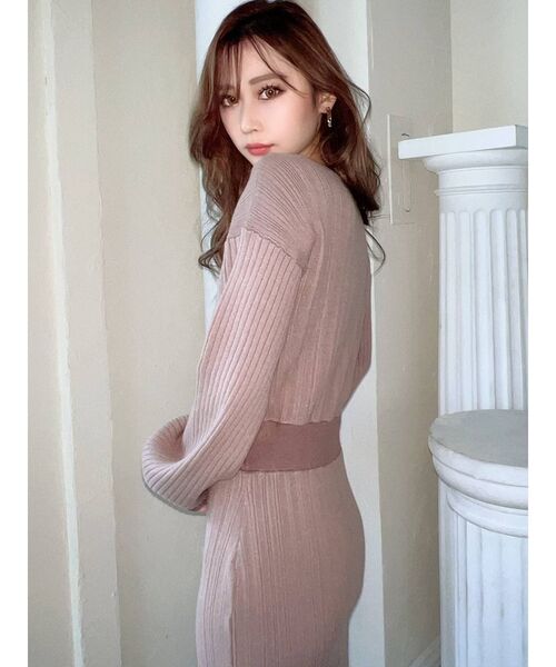 RESEXXY（リゼクシー）の「ドッキングタイトニットワンピース（ワンピース・レディース・ブラック/アイボリー/ベージュ・FREE）」の16枚目の写真