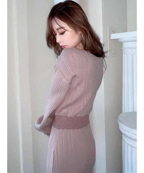 RESEXXY（リゼクシー）の「ドッキングタイトニットワンピース（ワンピース・レディース・ブラック/アイボリー/ベージュ・FREE）」の17枚目の写真