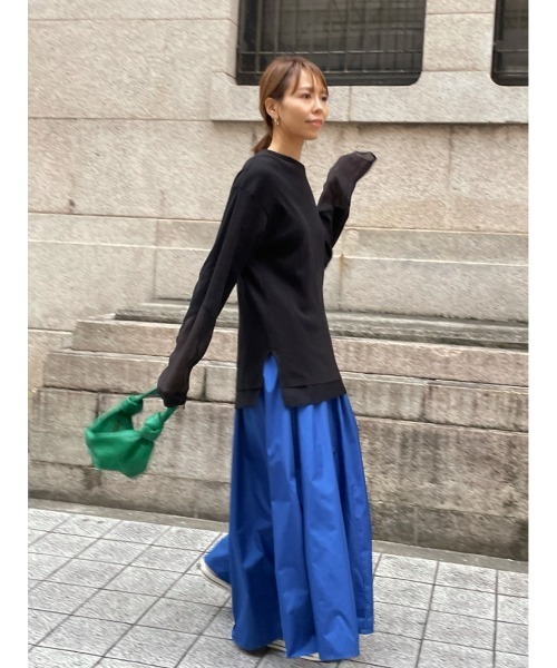 ulu（ウル）の「Original Riv＆seethrough docking long sleeve cutsew（Tシャツ/カットソー・レディース・ブラック・FREE）」の7枚目の写真