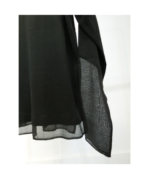 ulu（ウル）の「Original Riv＆seethrough docking long sleeve cutsew（Tシャツ/カットソー・レディース・ブラック・FREE）」の2枚目の写真