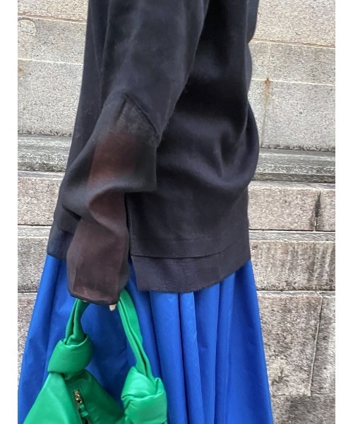 ulu（ウル）の「Original Riv＆seethrough docking long sleeve cutsew（Tシャツ/カットソー・レディース・ブラック・FREE）」の10枚目の写真