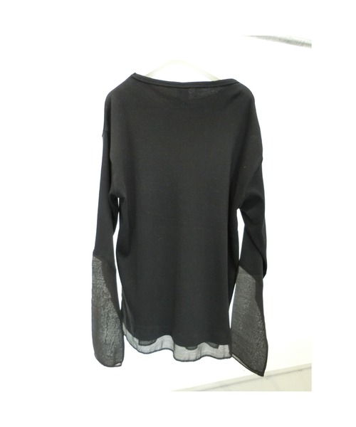 ulu（ウル）の「Original Riv＆seethrough docking long sleeve cutsew（Tシャツ/カットソー・レディース・ブラック・FREE）」の6枚目の写真