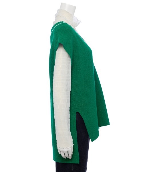 LILY BROWN（リリーブラウン）の「ニットベストトップス（ニット/セーター・レディース・グレー/オフホワイト/グリーン・FREE）」の9枚目の写真