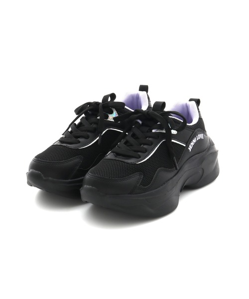 JENNI love(ジェニィラブ)の「オーロラポイント厚底スニーカー(スニーカー・キッズ・ブラック/ラベンダー/オフホワイト・24cm/22cm/23cm/20cm/21cm)」の14枚目の写真