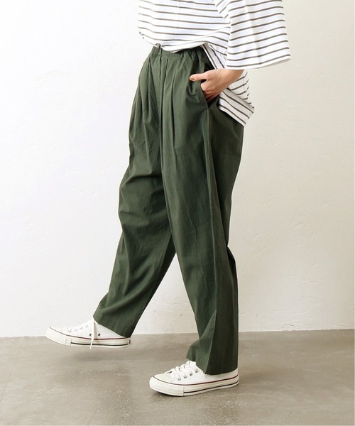 JOURNAL STANDARD LUXE(ジャーナルスタンダード ラックス)の「ポプリン イージーパンツ(その他パンツ・レディース・グレー/グリーン/ダークパープル・FREE)」の2枚目の写真