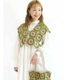 ehka sopo | 配色かぎ針編みビスチェ(ニット/セーター)