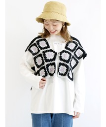 ehka sopo | 配色かぎ針編みビスチェ(ニット/セーター)