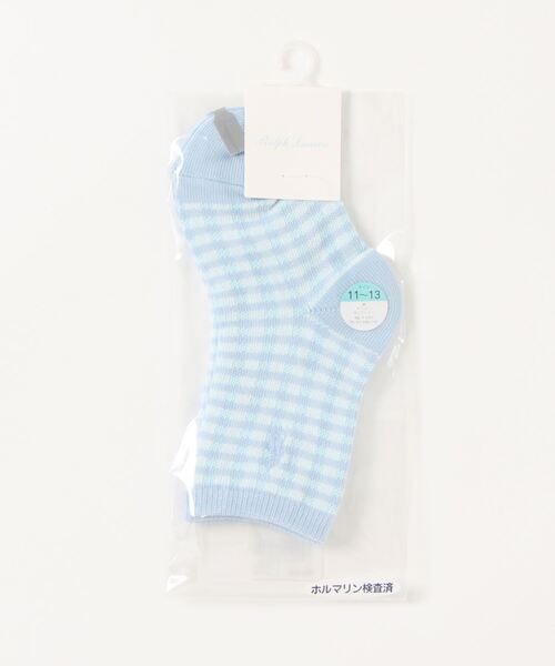 POLO RALPH LAUREN（ポロ ラルフ ローレン）の「RALPH LAUREN Layette ワンポイント ギンガムチェック柄 ベビーソックス 04883174（ベビーシューズ/ベビーソックス・キッズ・ライトブルー/ライトピンク/レモンイエロー・M(11-13c)/S(9-11c)）」の4枚目の写真