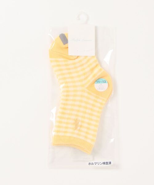 POLO RALPH LAUREN（ポロ ラルフ ローレン）の「RALPH LAUREN Layette ワンポイント ギンガムチェック柄 ベビーソックス 04883174（ベビーシューズ/ベビーソックス・キッズ・ライトブルー/ライトピンク/レモンイエロー・M(11-13c)/S(9-11c)）」の5枚目の写真