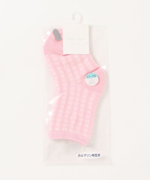 POLO RALPH LAUREN（ポロ ラルフ ローレン）の「RALPH LAUREN Layette ワンポイント ギンガムチェック柄 ベビーソックス 04883174（ベビーシューズ/ベビーソックス・キッズ・ライトブルー/ライトピンク/レモンイエロー・M(11-13c)/S(9-11c)）」の6枚目の写真