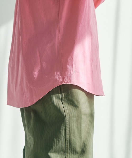 EDIFICE LA BOUCLE（エディフィスラブークル）の「【LA BOUCLE / ラブークル】オーバーサイズ ボタンダウンシャツ ロイヤルオックス（シャツ/ブラウス・メンズ・ホワイト/ピンク・1/2）」の10枚目の写真