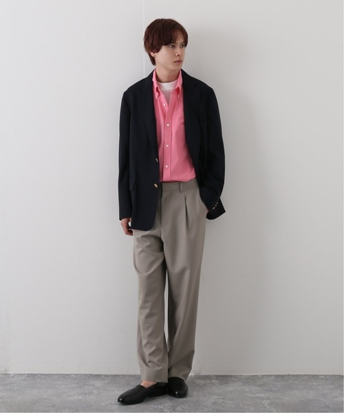 EDIFICE LA BOUCLE（エディフィスラブークル）の「【LA BOUCLE / ラブークル】オーバーサイズ ボタンダウンシャツ ロイヤルオックス（シャツ/ブラウス・メンズ・ホワイト/ピンク・1/2）」の11枚目の写真