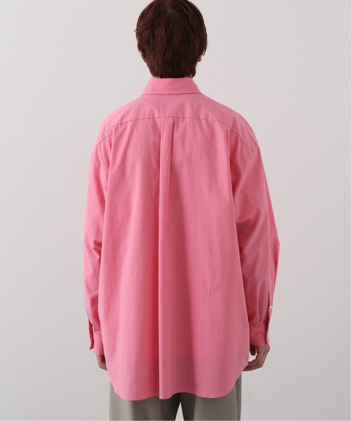 EDIFICE LA BOUCLE（エディフィスラブークル）の「【LA BOUCLE / ラブークル】オーバーサイズ ボタンダウンシャツ ロイヤルオックス（シャツ/ブラウス・メンズ・ホワイト/ピンク・1/2）」の14枚目の写真