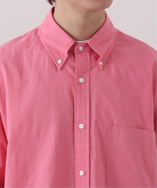 EDIFICE LA BOUCLE（エディフィスラブークル）の「【LA BOUCLE / ラブークル】オーバーサイズ ボタンダウンシャツ ロイヤルオックス（シャツ/ブラウス・メンズ・ホワイト/ピンク・1/2）」の15枚目の写真