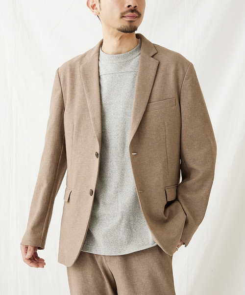 JOURNAL STANDARD(ジャーナルスタンダード)の「【RIRANCHA/リランチェ】ブッチャー 2ボタン ジャケット(テーラードジャケット・メンズ・クリアブラック/ネイビー/ベージュ・LARGE/SMALL/MEDIUM)」の3枚目の写真