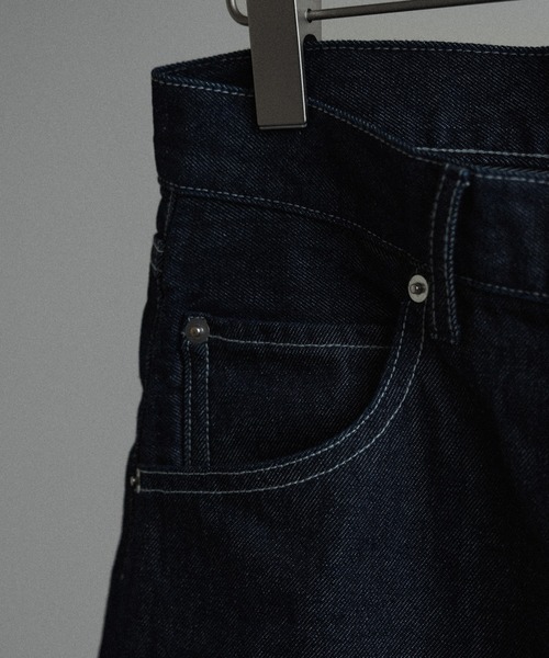 新品 LOOSE FIT WIDEDENIM ブラック ブルー デニム WYM LIDNM（ウィム バイ リドム）の「LOOSE FIT DENIM（デニム