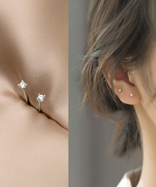 LA VORAGINE(ラ ヴォラジネ)の「925シルバーミニピアス(ピアス(両耳用)・レディース・シルバー/ゴールド/ピンクゴールド・FREE)」の2枚目の写真