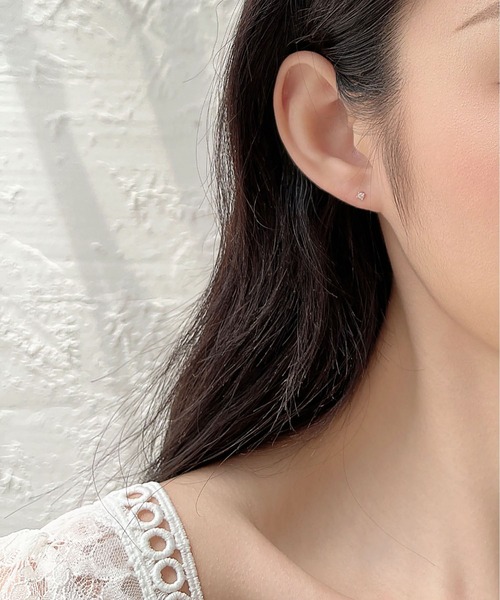 LA VORAGINE(ラ ヴォラジネ)の「925シルバーミニピアス(ピアス(両耳用)・レディース・シルバー/ゴールド/ピンクゴールド・FREE)」の7枚目の写真