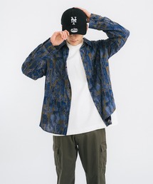 Revo.（レボ）の「Revo. USEDライク レーヨン ルーズ 長袖 柄シャツ（シャツ/ブラウス）」