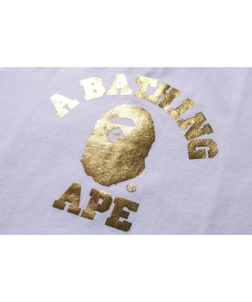 A BATHING APE（アベイシングエイプ）の「FOIL COLLEGE TEE JR C（Tシャツ/カットソー・キッズ・ブラック/ホワイト・160/150）」の3枚目の写真