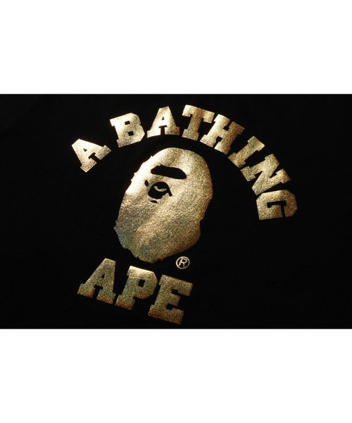 A BATHING APE（アベイシングエイプ）の「FOIL COLLEGE TEE JR C（Tシャツ/カットソー・キッズ・ブラック/ホワイト・160/150）」の4枚目の写真