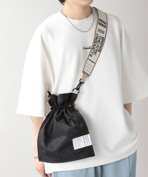 THEATRE PRODUCTS（シアタープロダクツ）の「【THEATRE PRODUCTS】別注キンチャク/ショルダーバッグ（ショルダーバッグ・メンズ・ライトブルー/ブラック/オリーブ/イエロー・FREE）」の5枚目の写真