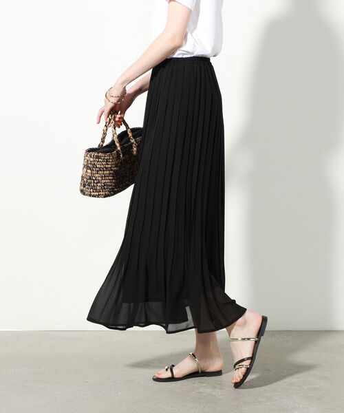 NOLLEY’S(ノーリーズ)の「◇【WEB限定】シフォンジョーゼットプリーツスカート(スカート・レディース・ブラック/イエロー/ブルー・36/38)」の1枚目の写真