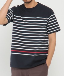 VORTEXパネルボーダーTシャツ