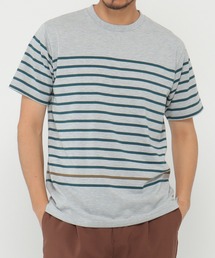 VORTEXパネルボーダーTシャツ