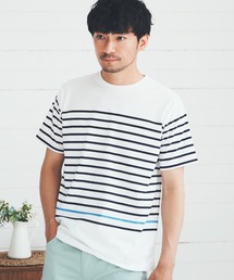 VORTEXパネルボーダーTシャツ