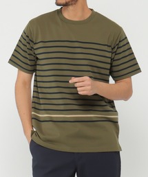 VORTEXパネルボーダーTシャツ